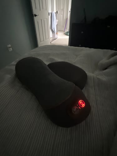 Donna's pillow ready on the bed